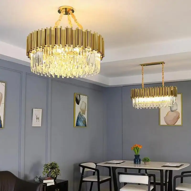 

Nordic Crystal Led Pendant Lights for Living Dining Room Coffee Tables Kitchen Bedroom Chandelier Home Decor Lusters Luminaires
