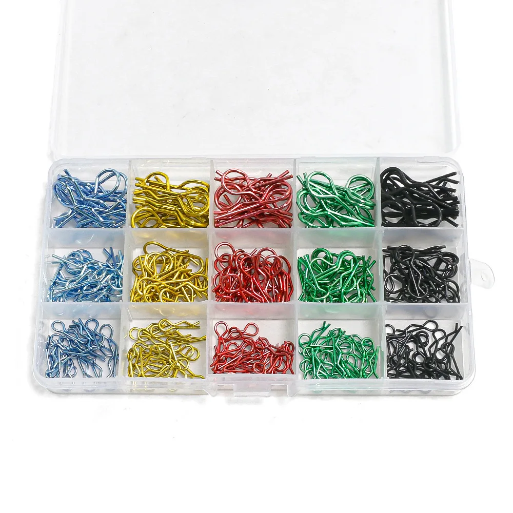 260pcs RC Body Shell Clips Pins 1/6 1/7 1/8 1/10 1/12 1/14 1/16 1/18 Metal R Buckles