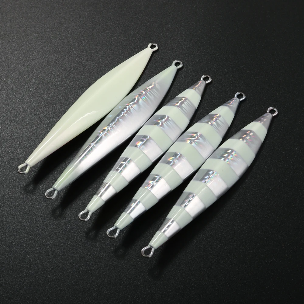 JIGGING PRO Rector Metall-Jig 60g 80g 100g 160g 210g UV-Leuchtend Slow Jigging Tiefsee Salzwasser Angelköder – Detail 8