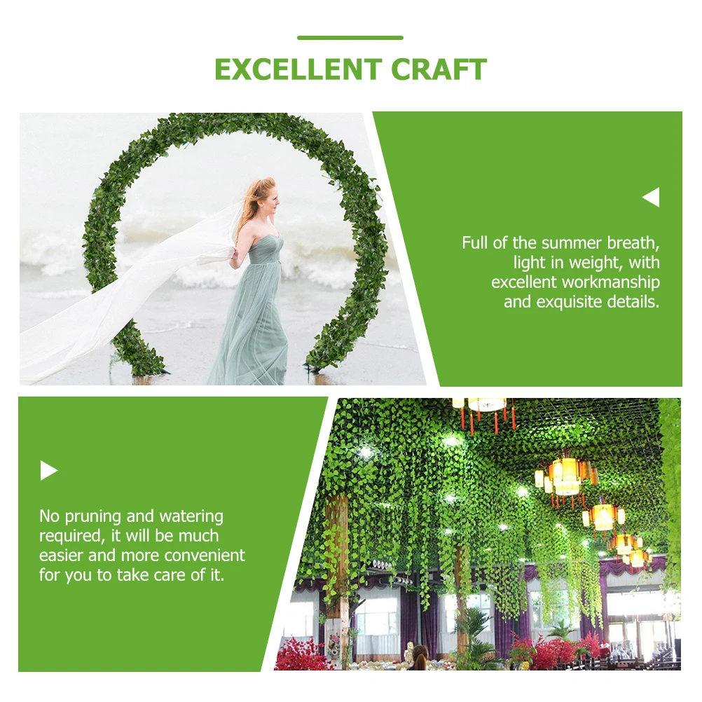 

Artificial Greenery Garland 5 Strands Fake Vines Decoration Realistic Hanging Plants Premium Materials Home Scene