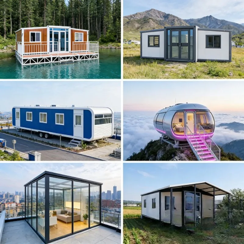 Expandable Container House Prefab Modular Tiny Home Foldable Mobile Home With Sandwich Panel Modern Design Custom Colors