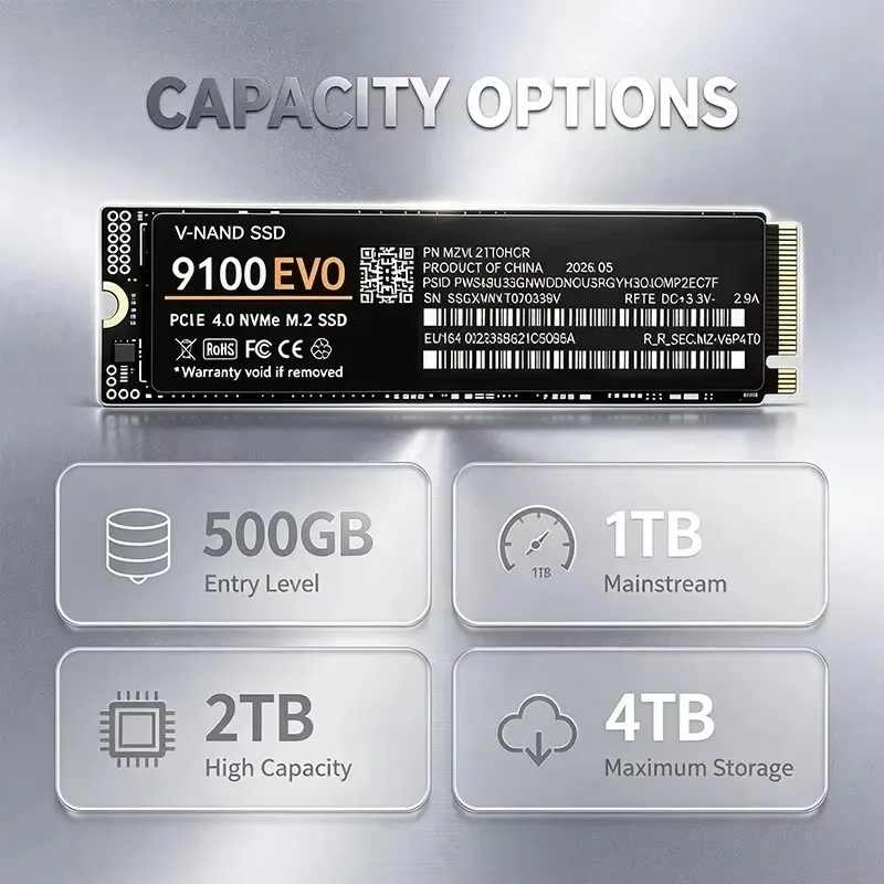 PCIe 5.0 Gen5 NVMe M.2 2280 SSD 1TB 2TB Internal Solid State Drive for Laptop Desktop Gaming PC Hard Disk