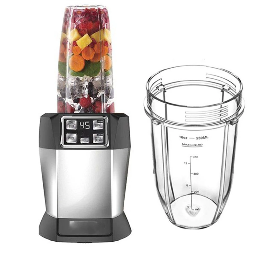 do kubka Nutri Ninja 18 Oz z 2 zakrętkami uszczelniającymi, odpowiedni do blendera serii NINJA Juicer o mocy 900/1000 W (2 szt.)