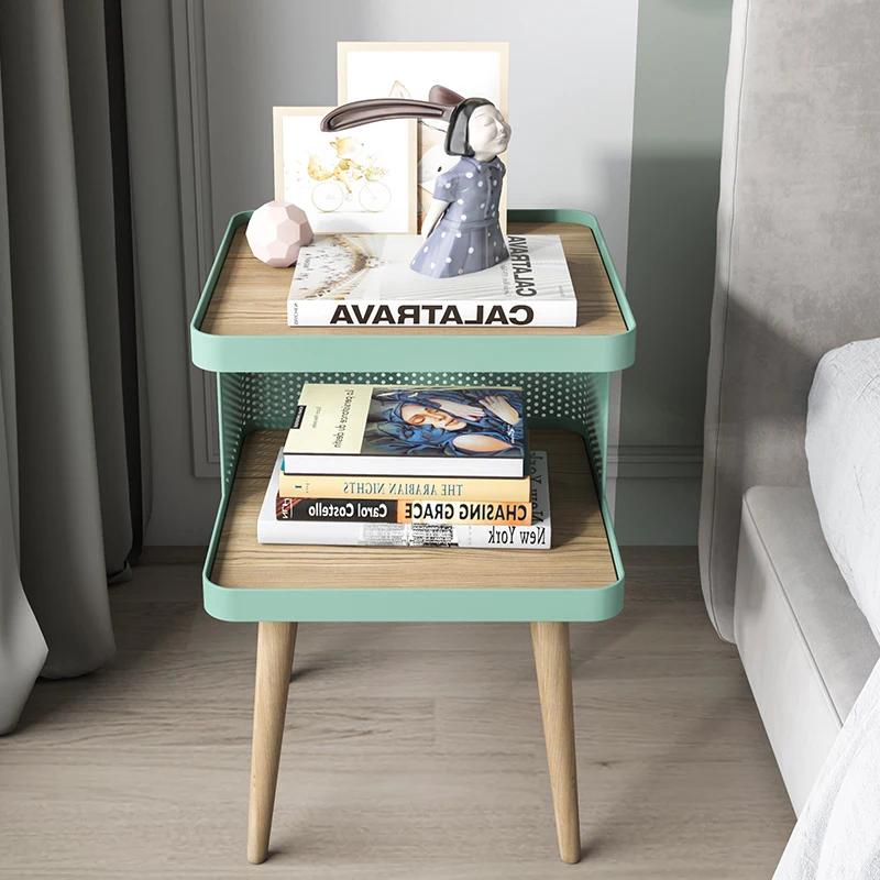 

Nordic bedside table simple modern storage cabinet, simple bedroom, ins, wind, bedside small cabinet, shelf economical