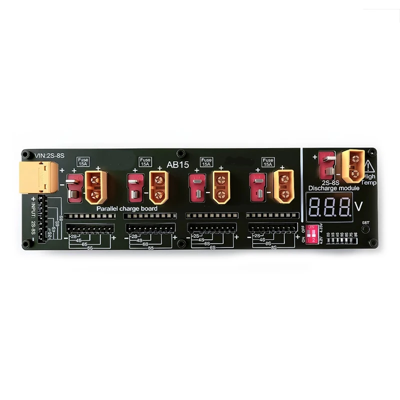 1PCS 2S-8S LiPo/Li-ion Battery Parallel Charge Board 40A 4 Channels Charging Plate Discharging Module for RC Car/Boat Models