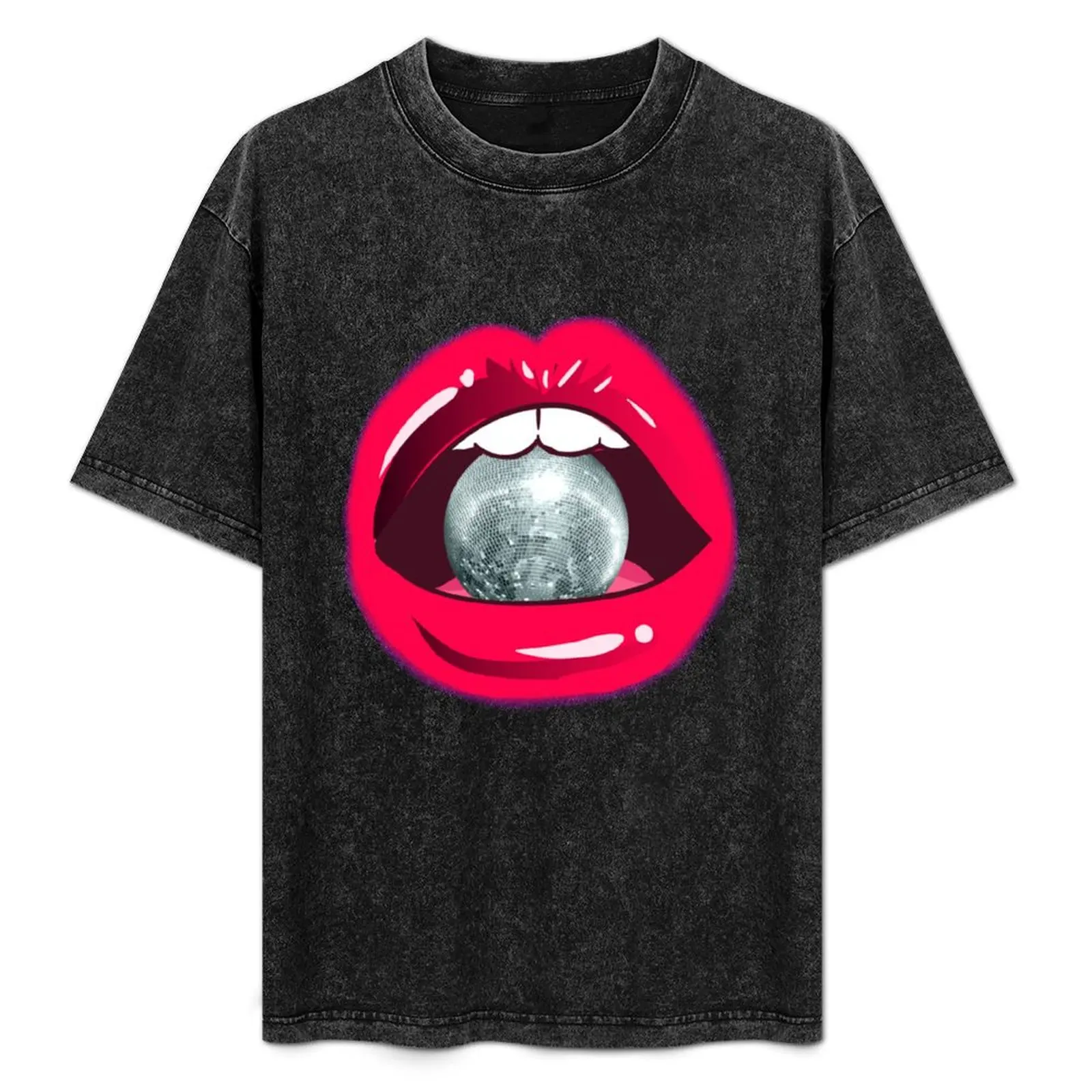 

Disco Lips T-Shirt Street Style Casual Tee Shirt