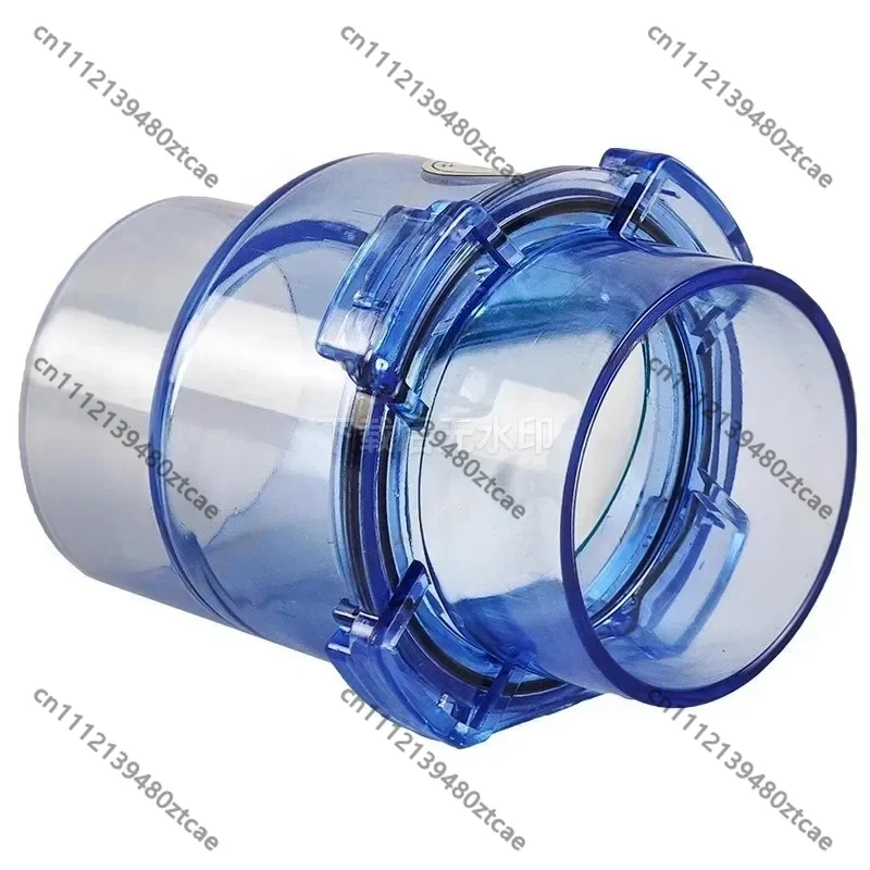 

50mm UPVC Transparent Flap Check Valve, Drainpipe Non Return Valve, Kitchen Sewer Deodorant Backflow Prevention Combination Set