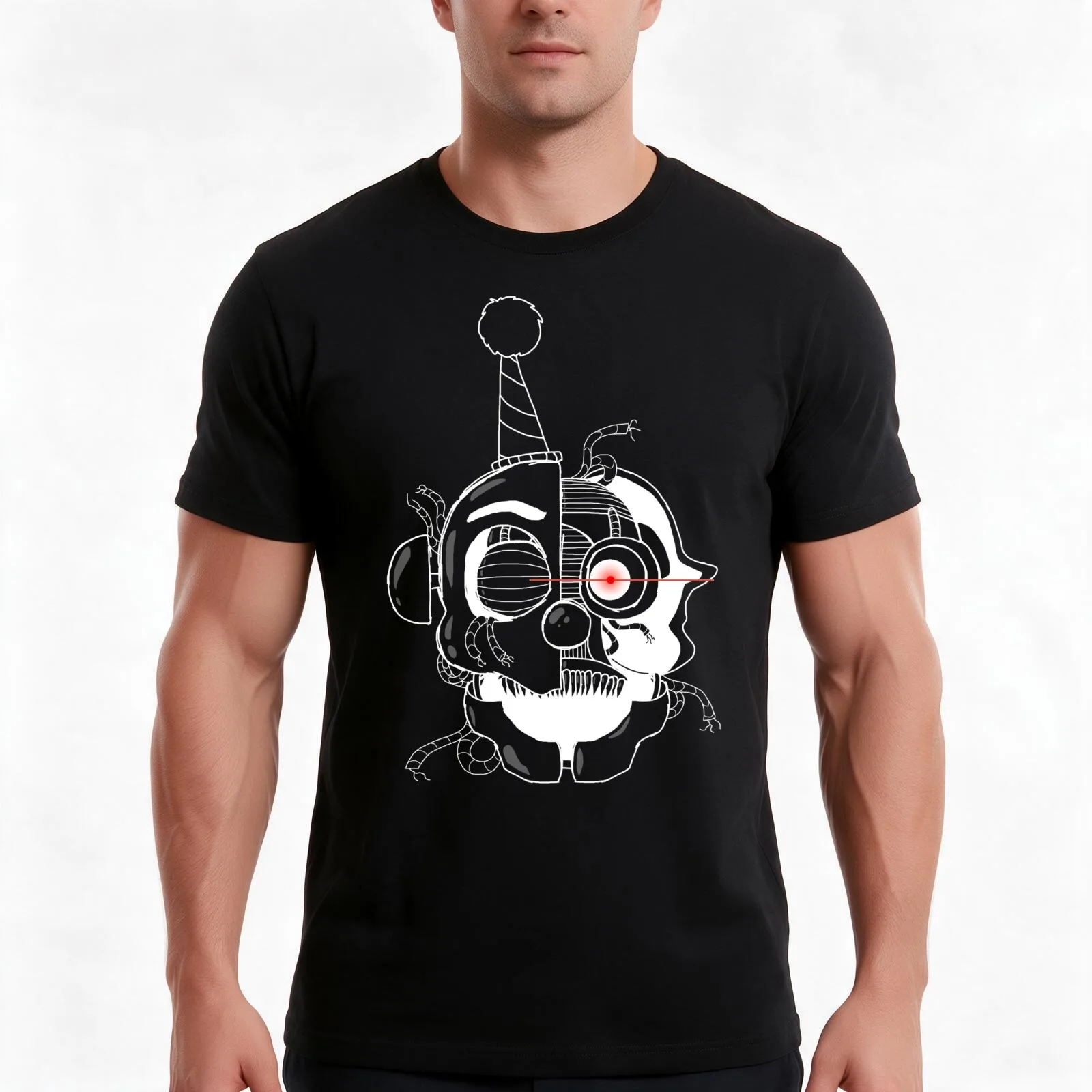 Ennard (Transparent) T-Shirt Summer Casual Cotton Tee Oversized Streetwear Tops Vintage Graphic Print Loose Fit Short Sleeve