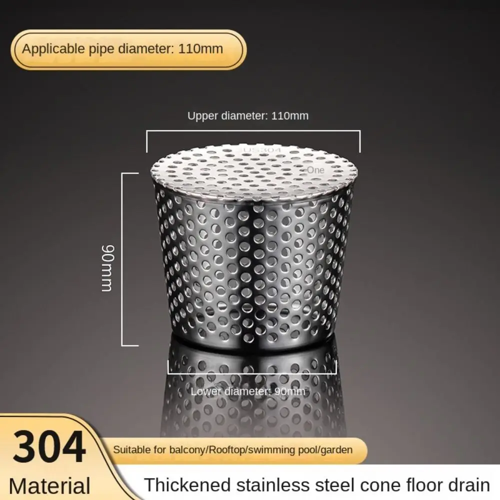 Stainless Steel Rooftop Floor Drain Cover Circular Shape Anti Blocking Outer Side Filter Screen Anti Rodent Anti-Clog