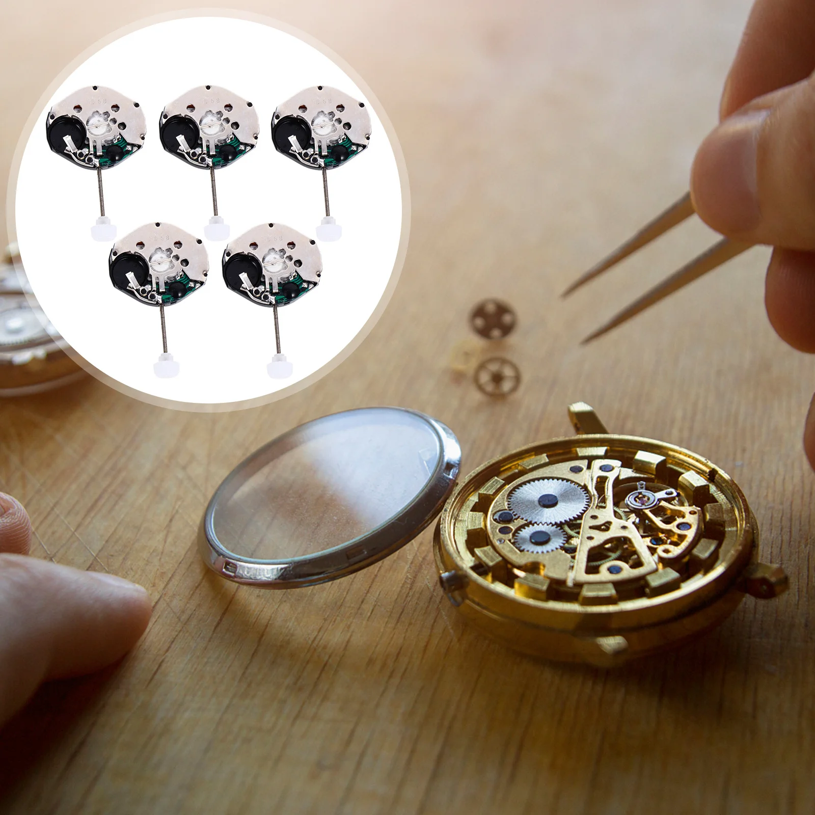 

5pcs Quartz Watch Movement: Replacement Watch Movement For Easy Installation Precise Timing Repair Tool Wristwatch Movement