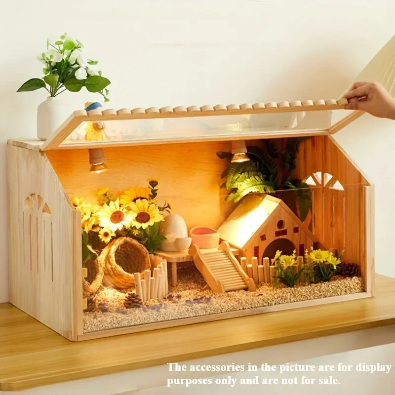 New Small Pet Feeding Box, Chick Insulation Box, Hamster Villa, Reptile Habitat Cage for Rutin Chickens,Hedgehogs Pet Supplies view 4