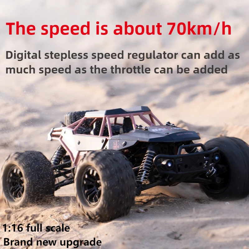 

Kawaii Toy Car Funny Gift-Upgrade 1:16 High-speed 4WD Rc Truck,Carbon Brush Climbing Off-road Rc Car,Monster Truck,Toys for Kids