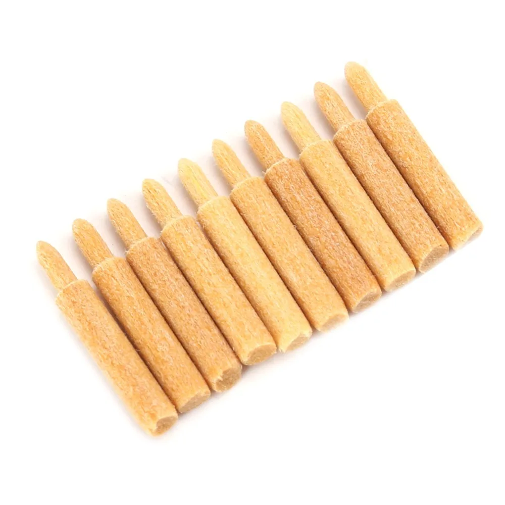 10pcs Fiber Material Pen Plating Tips Yellow Color Different Styles Jewelry Plating Tips Electroplating Machine Accessories