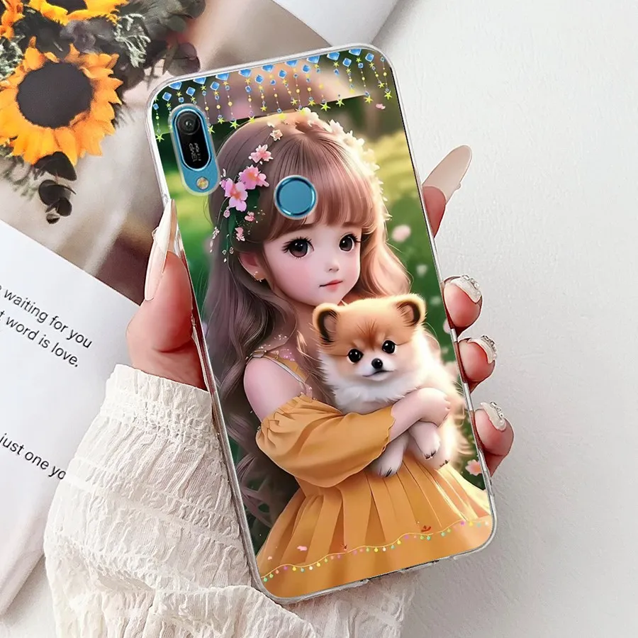 For Huawei Y6 Y6s Y 6 Prime 2019 Back Cover Soft Silicone New Cartoons Phone Cases for HuaweiY6 MRD-LX1 Y 6s 2019 Bumber Shell