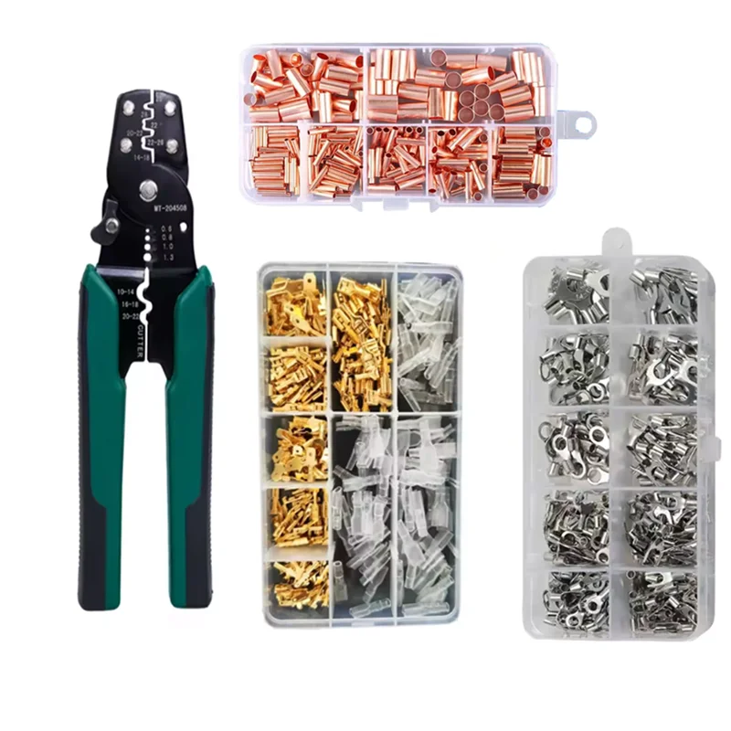 다기능 미니 전동 터미널 크림핑 플라이어, 와이어 스트리핑 및 절단 기능 포함, 핸드 크림핑 도구, 다중 커넥터 2030