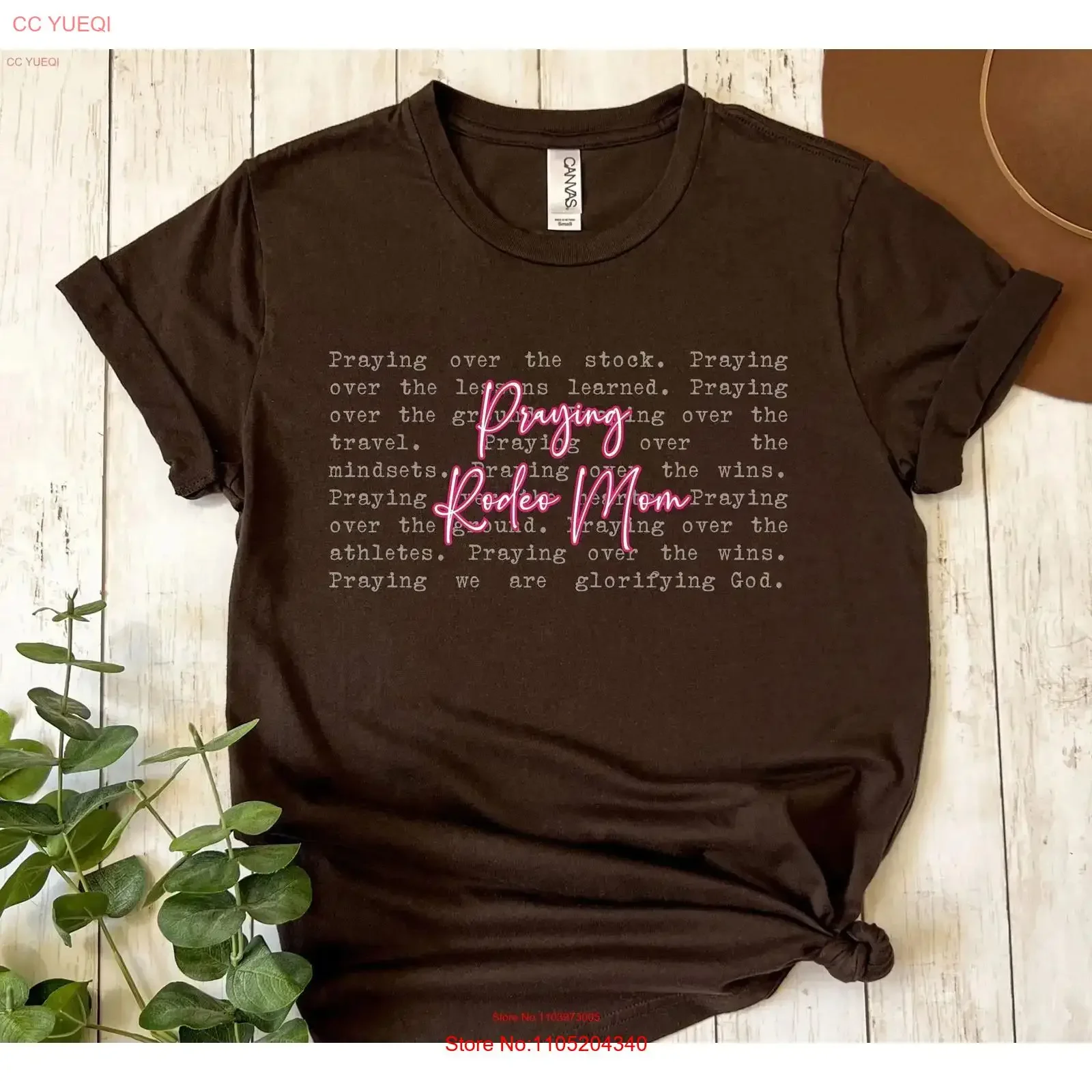 تي شيرت Rodeo Mom للصلاة لعيد الميلاد في عيد الأم الغربي، ملابس مصممة مغسولة عتيقة، جرافيك للارتداء اليومي للجنسين #1