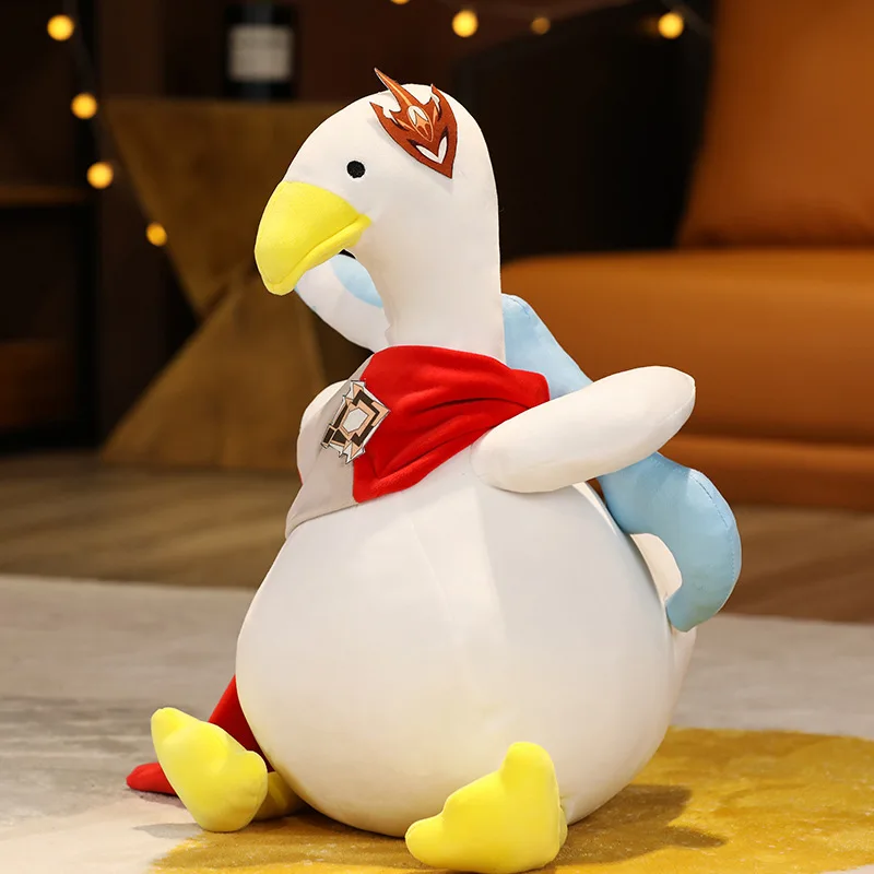 Genshin Impact Tartaglia Duck Toy Soft Childe Duck Plush Toys Cuddly Pillow Throw Plushie Doll Fluffy Hug Cushion for Boys