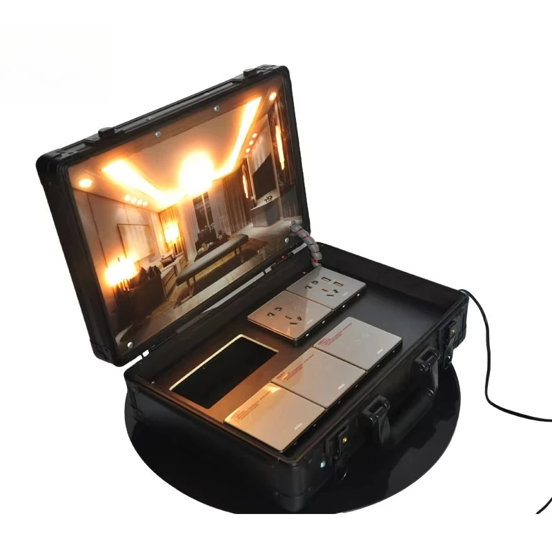 Customizable hard shell aluminum demo box suitcase boot display cabinet