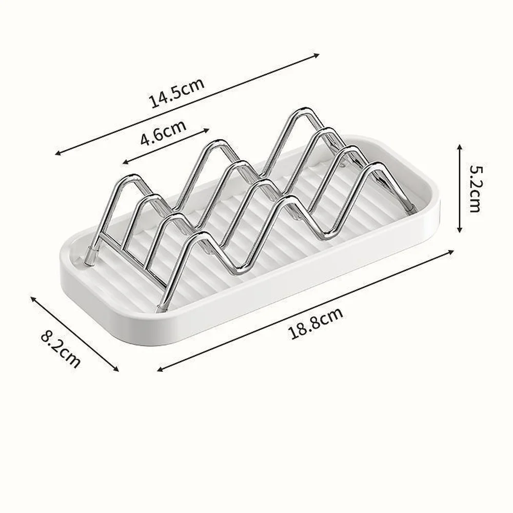 Anti Rust Stainless Steel Soap Tray Bathroom Organizer Rack Hollow Draining Holder Household Storage Stand For Kitchen
