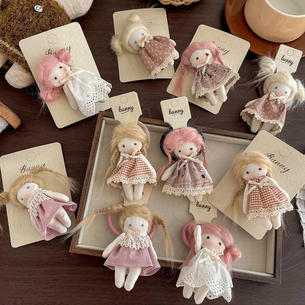 

Lace Floral Dress Doll Hairpin Elastic Hair Band Sweet Princess Bangs Side Clip Hairpin Rubber Band Hair Accessories Headdress