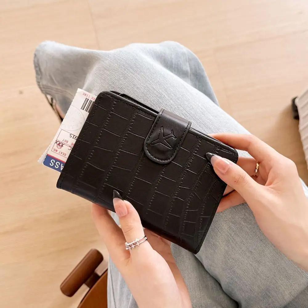 

Portable RFID Anti-theft PU Passport Bag Multifunctional Card Holder Travel Wallet Purse Ticket Holder Passport Clip Women