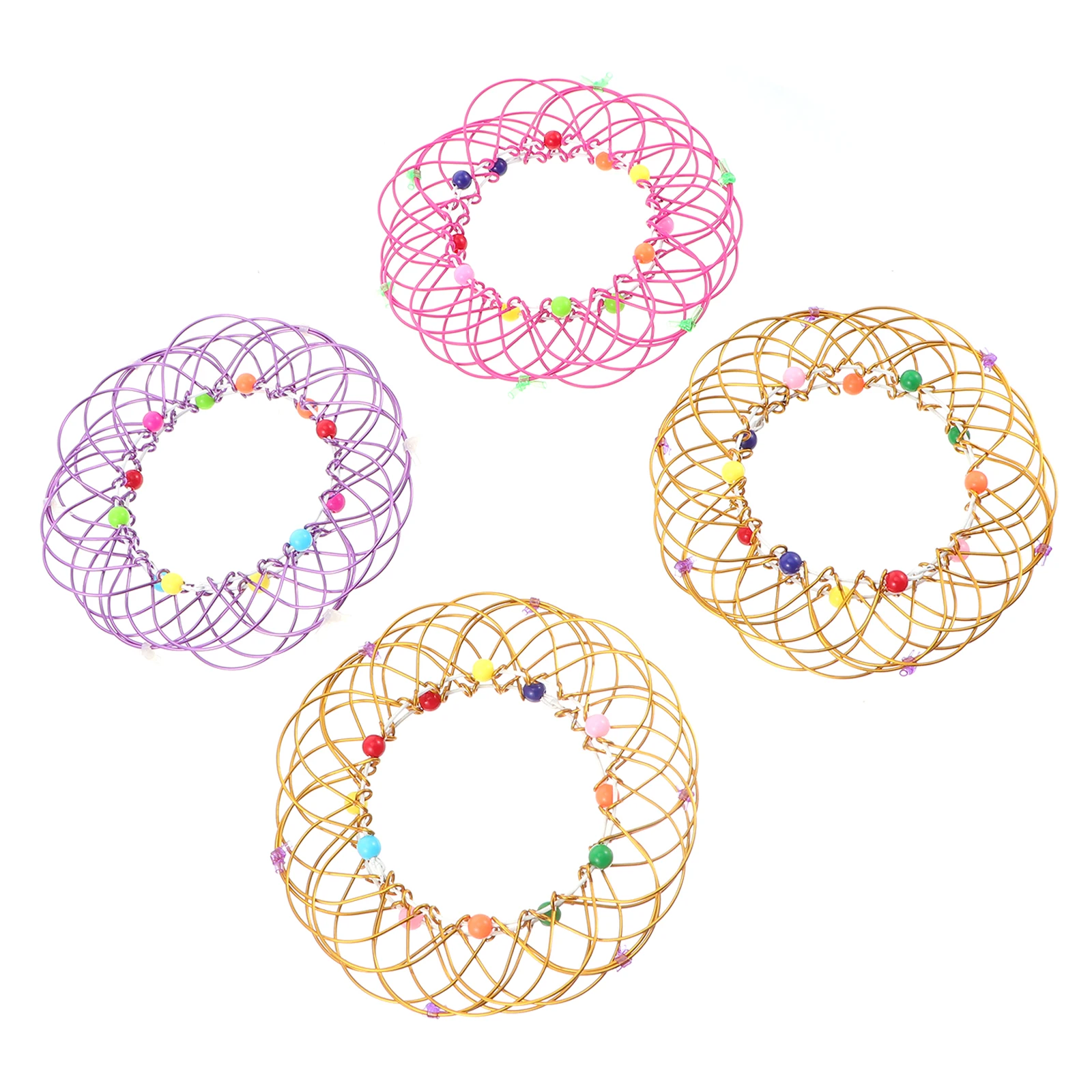 4Pcs Basket Variety Sphere Ring 36 Forms Flexible Mental Exercise Portable Anxiety Relief