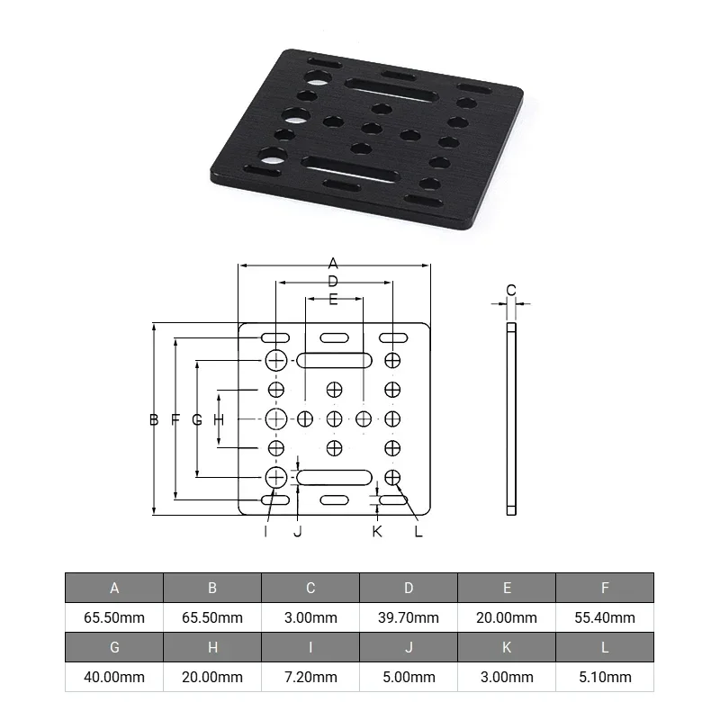 4Pcs Openbuilds Aluminum V-Slot Gantry Plate 20mm for CNC Router Machine 3D Printer Parts