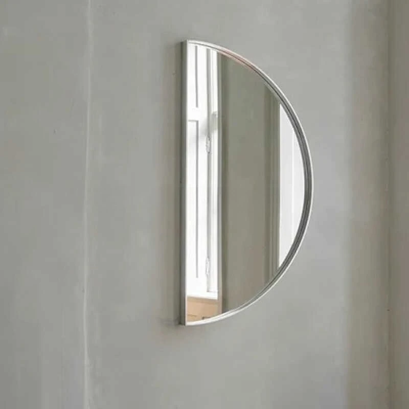 

Retro toilet bathroom mirror Semicircular arch makeup Wall hanging household vanity Washstand decorative mirror