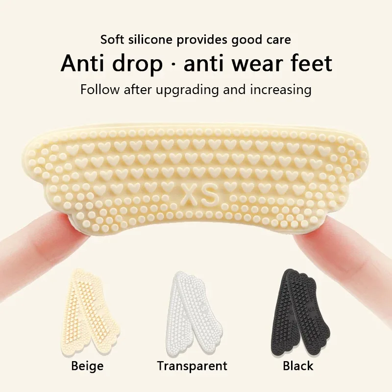 silicone wear-resistant heel pad Heel protector for high heels Pain relieving foot care insole Insert women's reduced size shoes