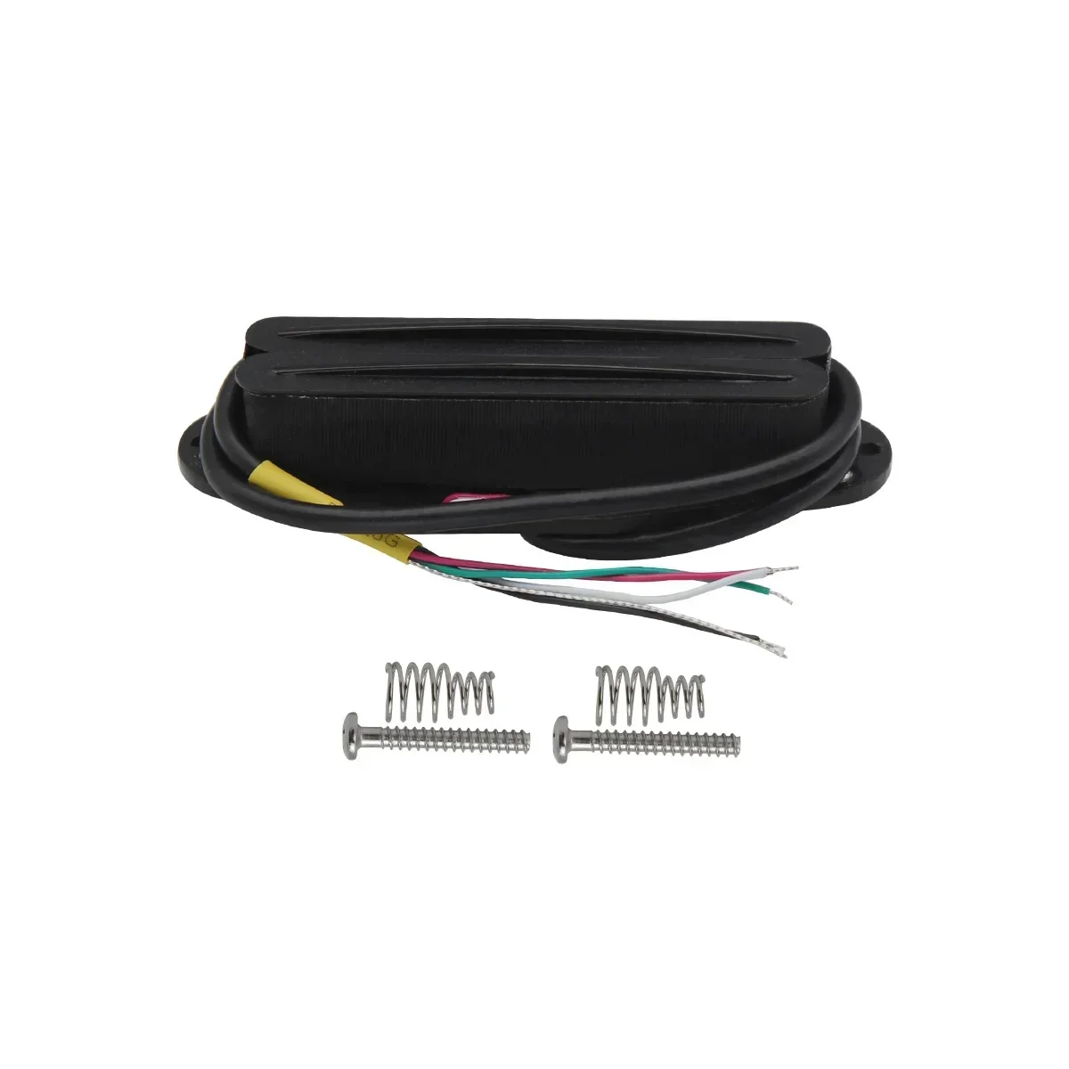 Q-X- Music Store--brand new-Full Black Alnico 5 Mini Dual track Pickup heat track Humbucker Pickup 4 Conductors