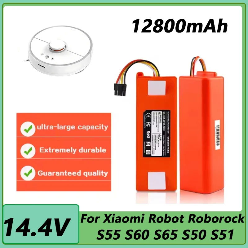14.4V 6500mAh li-ion Battery Vacuum Cleaner accessories for xiaomi mi SDJQR01RR SDJQR02RR SDJQR03RRE35 Xiaowa C10 E20 E35 Robot
