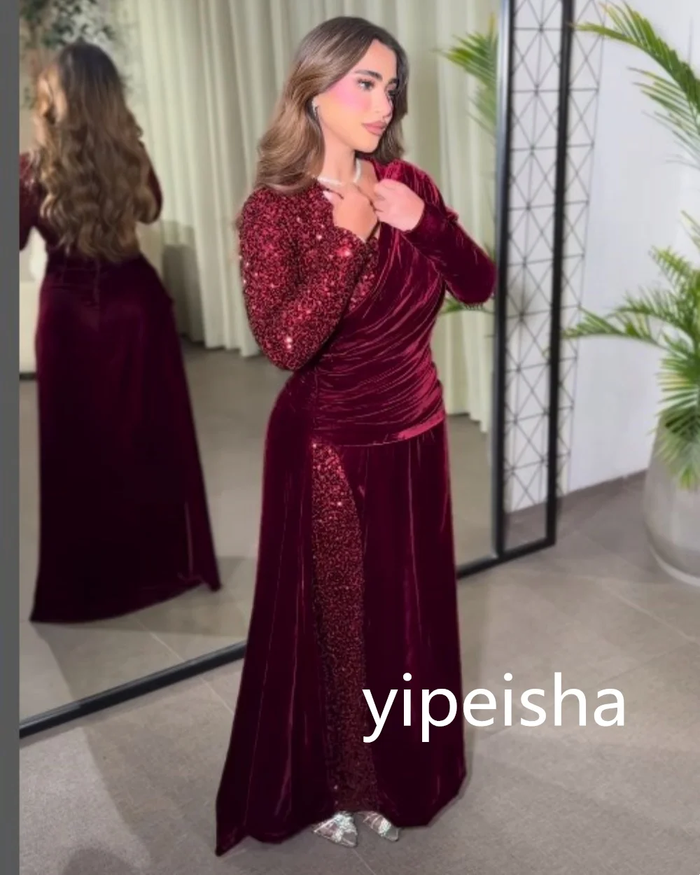 Custom Velvet Prom Gowns - usage example