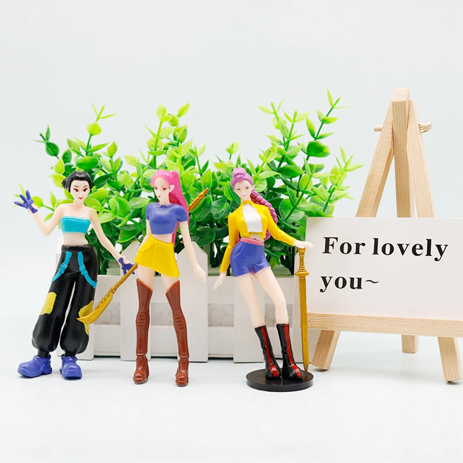 5/8/9 Uds Anime K pop Demon Hunt figura de tigre caja ciega serie decoración estatuas de juguete ornamento para Halloween Navidad regalos para niños