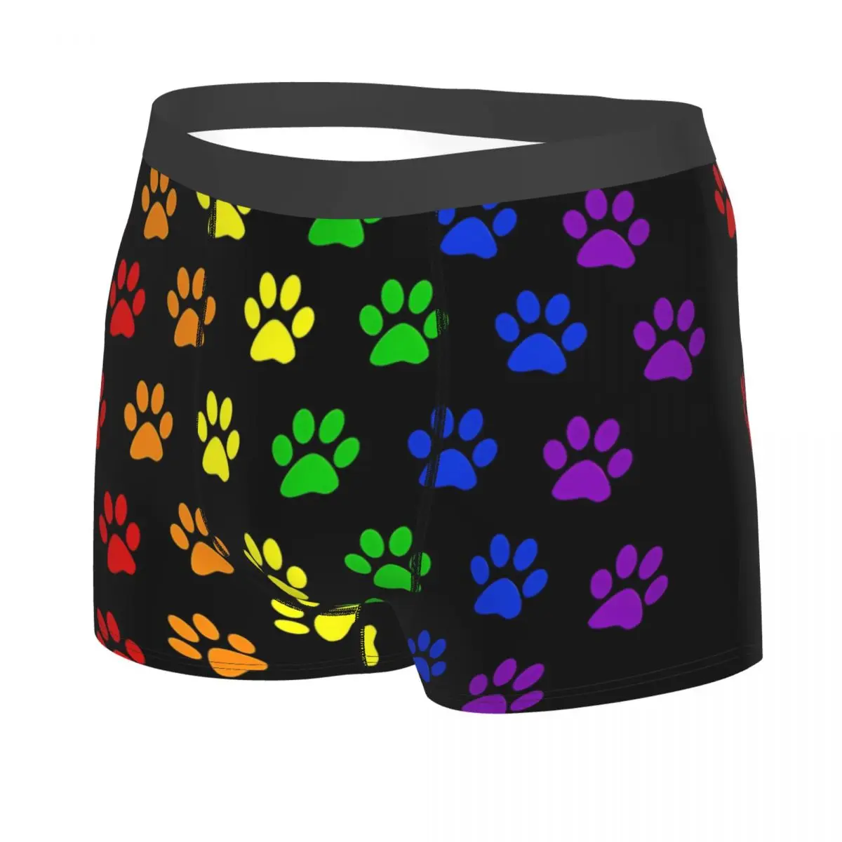 Rainbow Paws Man's Boxer Briefs Pride Flag Breathable Creative Underpants Top Quality Print Shorts Gift Idea