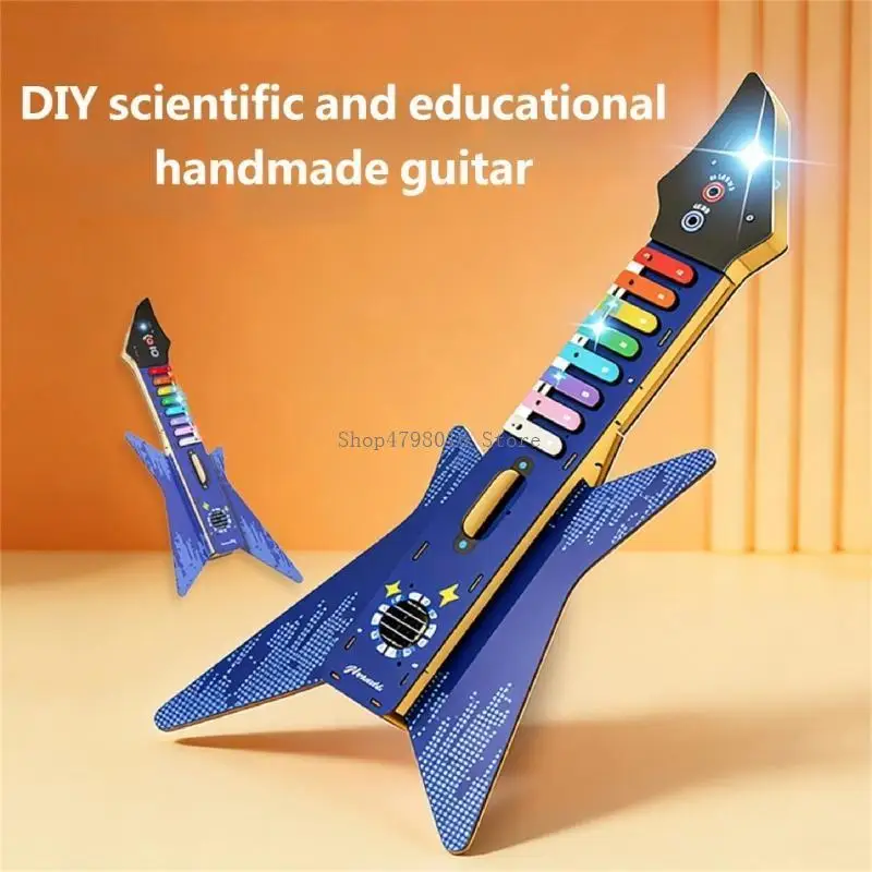 

Electric Guitar Assembly Kits Science Project Easy Assembly Craft Toy for Kids