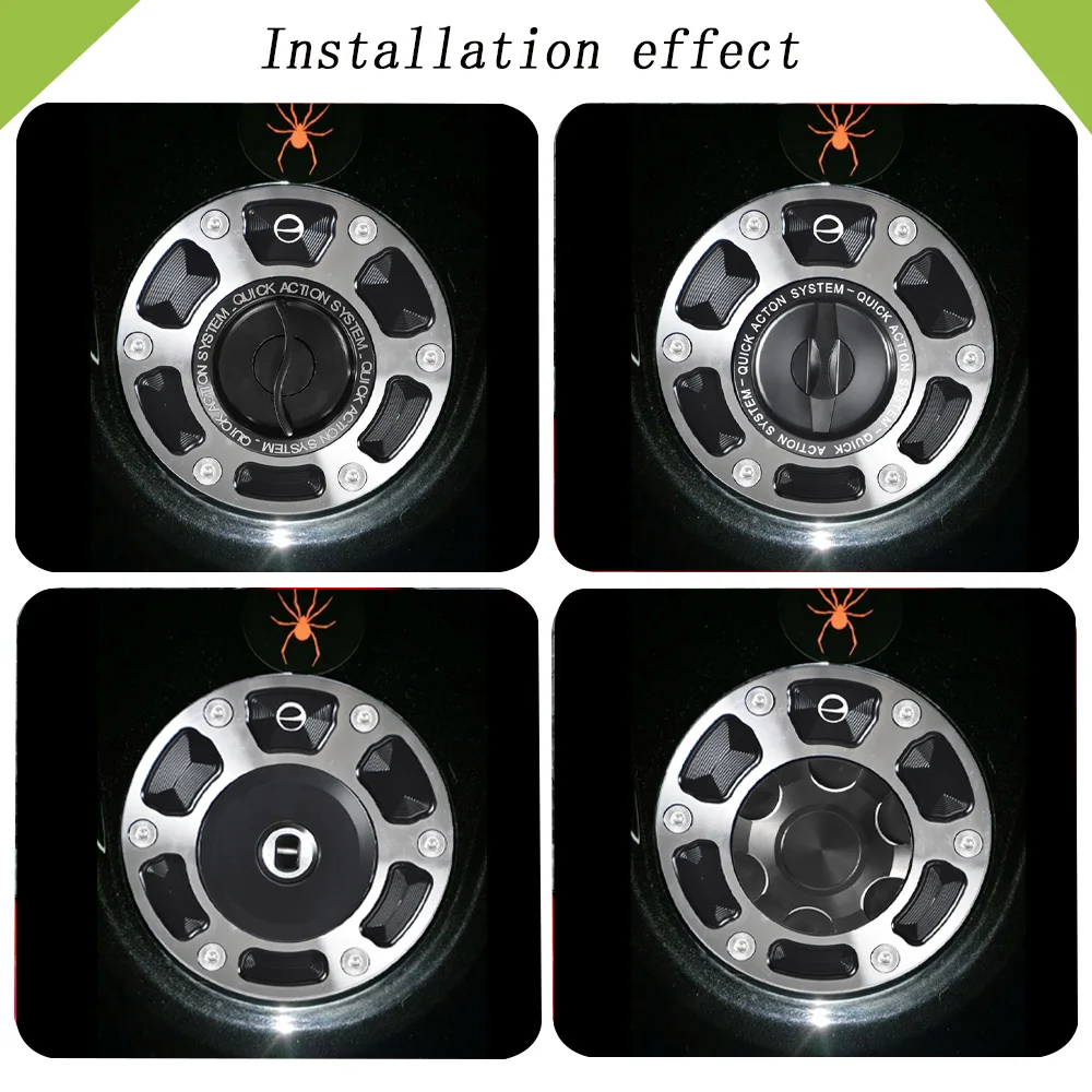 New 3-Wheel Motorcycle Silver Keyless Fuel Tank Caps For CAN-AM Spyder F3/F3 S/F3 L/F3 Ltd 2015-2025 Screw In Gas Tank Cover