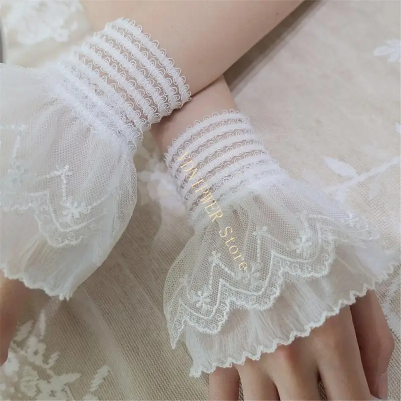 Ruffle ren tay tay tay hoa mẫu cho phụ nữ sử dụng hình ảnh sự kiện chính thức D08E