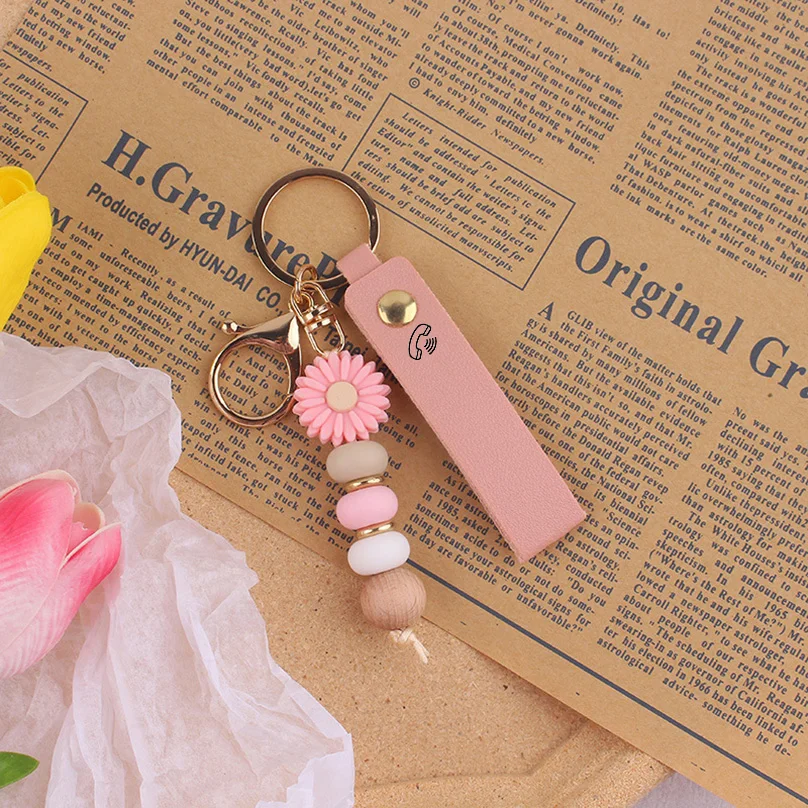 Aangepaste naam sleutelhanger gepersonaliseerde tekst sleutelhanger PU leer cadeau voor mannen vrouwen hanger aangepaste laser gegraveerde naam sleutelhanger