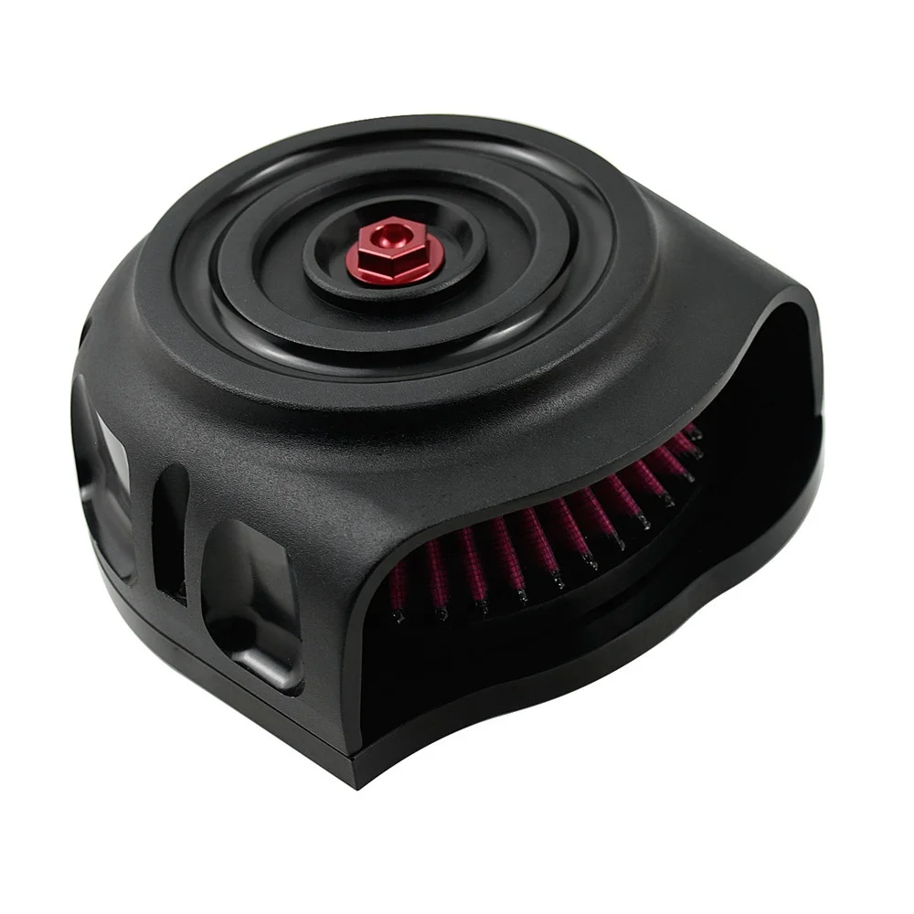 Motorcycle Air Filter Vintage Air Filter Aluminum Matte Black Roadster XL 2004-Up Travel Road Glide Dyna Softail