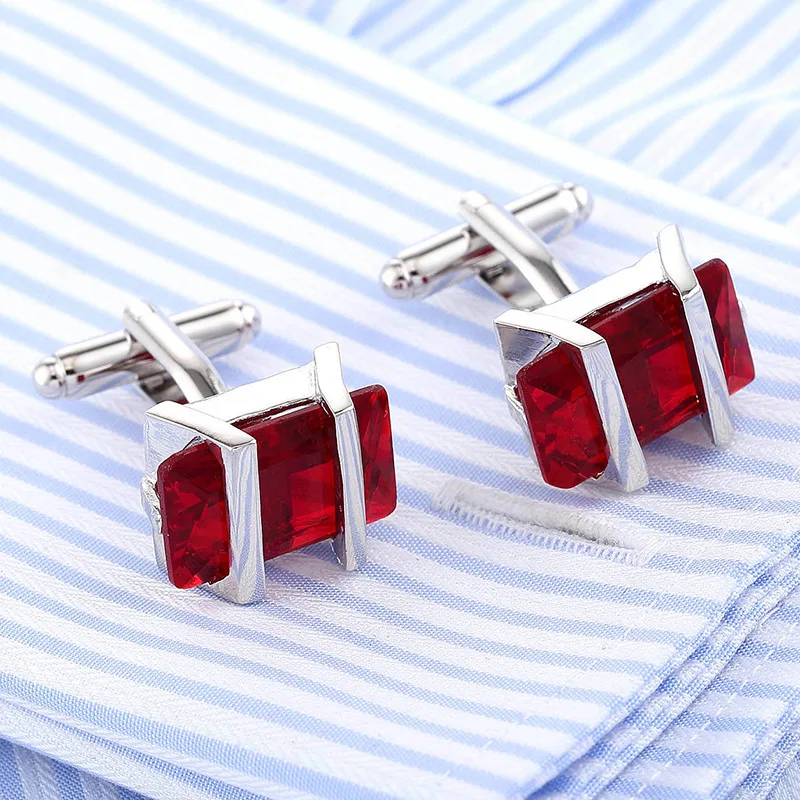 Zircon Cufflinks Men's Fashion High-end Business Party Wedding French Suit Shirts Cuff Links Luxury Jewelry for Men