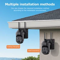 SHIWOJIA 3K 5MP 4G SIM Camera Solar Panel Security PTZ Camera Night Vision PIR Human Detection Surveillance Solar Battery Camera 5