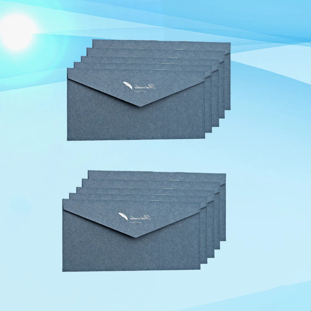 

10 Pcs Hot Stamped Envelope Elegant Appearance Blank Western Style Beautiful Retro for Card Gilding