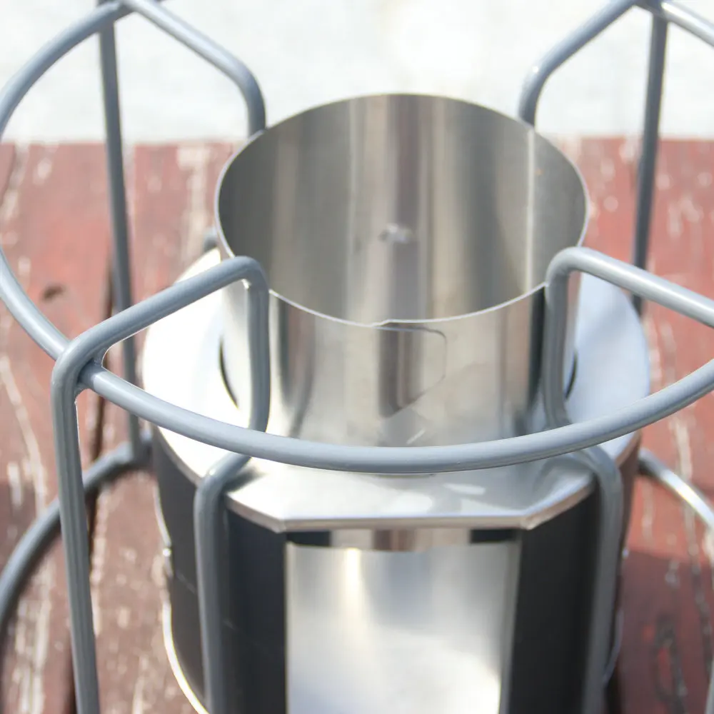 2021 تصميم جديد الفولاذ المقاوم للصدأ الخشب بيليه صاروخ موقد الفحم لأفريقيا وأمريكا #5