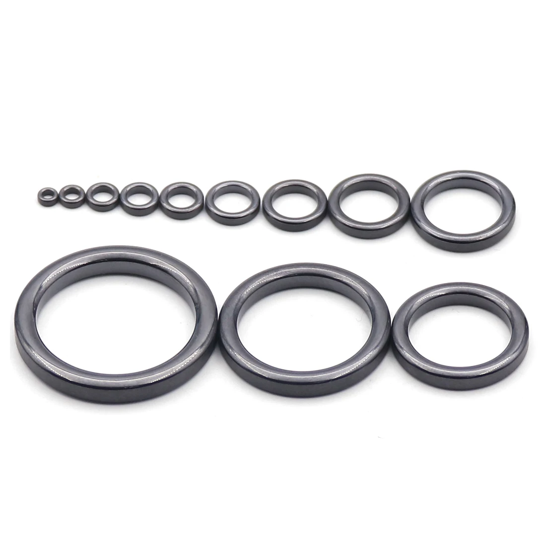 FishTrip 10Pcs~48Pcs Fishing Rod Guide Ring Eyes Repair Kit Ceramic Ring Black Smooth Wear Resistant view 6