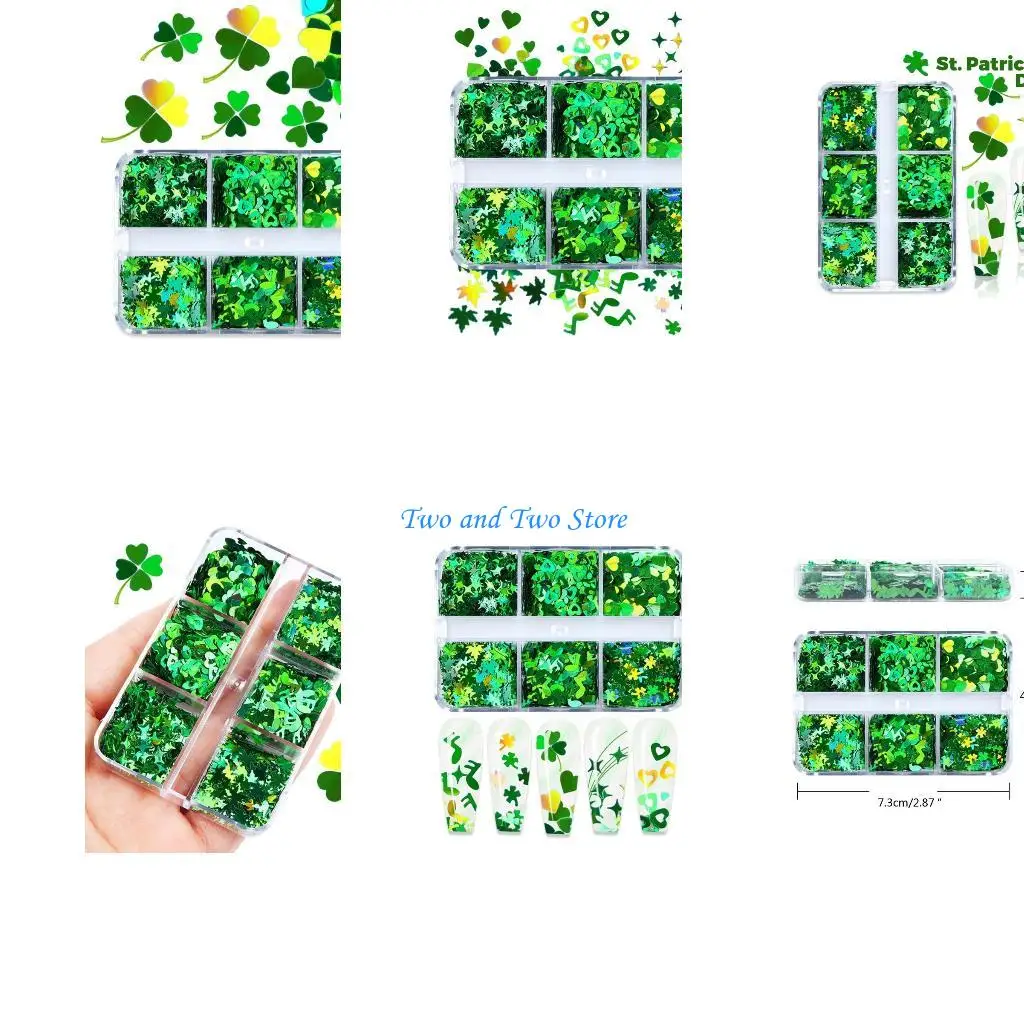 

HX6F Декоративный орнамент для дизайна ногтей блестит 6 стилей для дизайна ногтей Toy Fillers