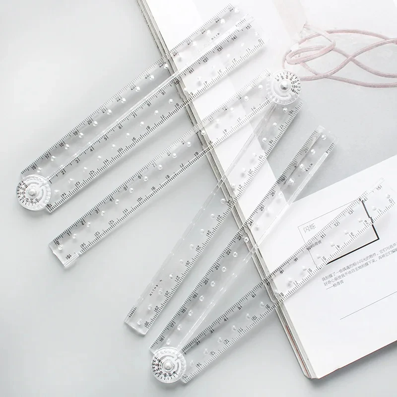 Righello acrilico pieghevole da 1 pezzo: perfetto per materiale scolastico e per ufficio