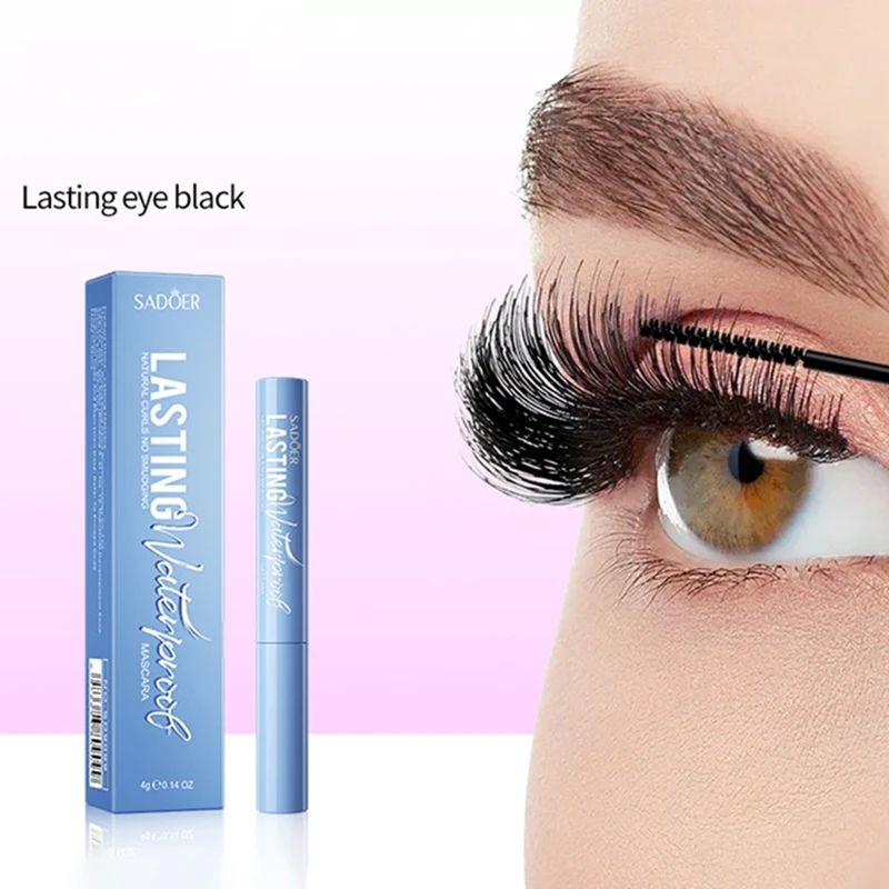 มาสคาร่าเพิ่มความยาวขนตาติดทนนานกันน้ำแปรงละเอียดพิเศษช่วยให้ขนตายาวขึ้นขนตาสีดำแต่งหน้าเครื่องสำอาง