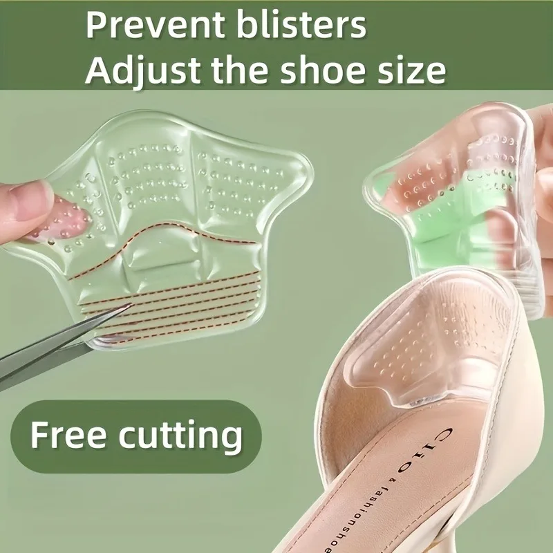 Silikongel-Ferseneinsätze, selbstklebende Anti-Blister-Kissen, verstellbare Schuhpolster, wiederverwendbare Komfort-Fersenpolster für Fersen – Detail 1