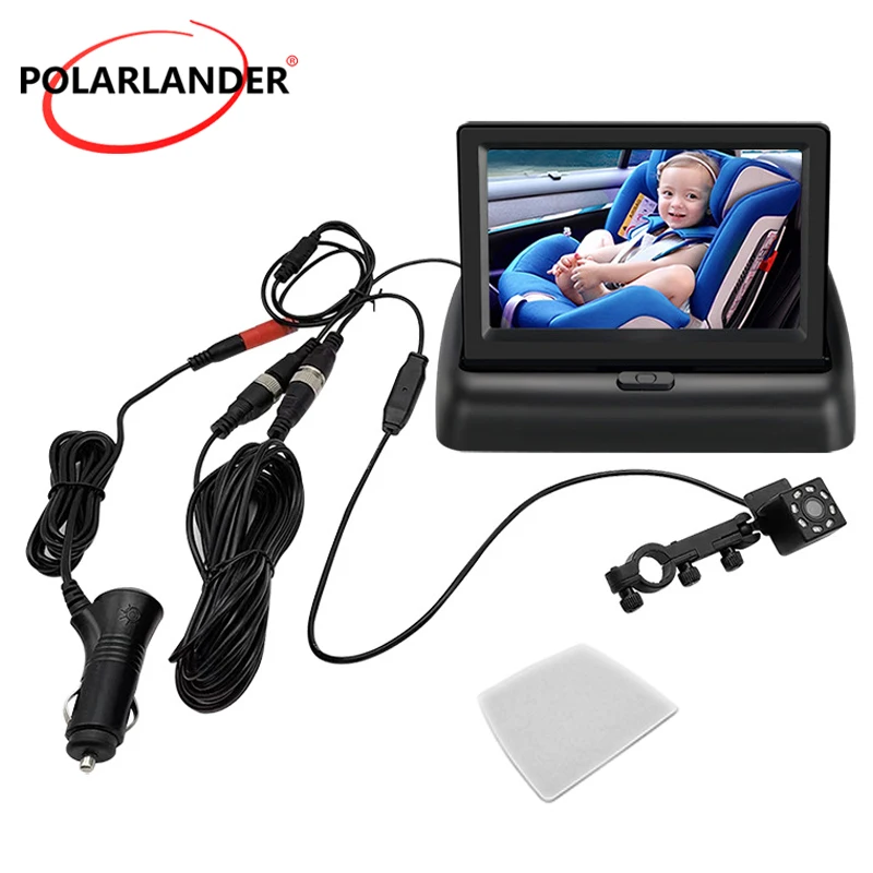 

Night Vision Baby Car Monitor Mirror Adjustable Angle Stable Non Shake Rear Seat Observation Accessory