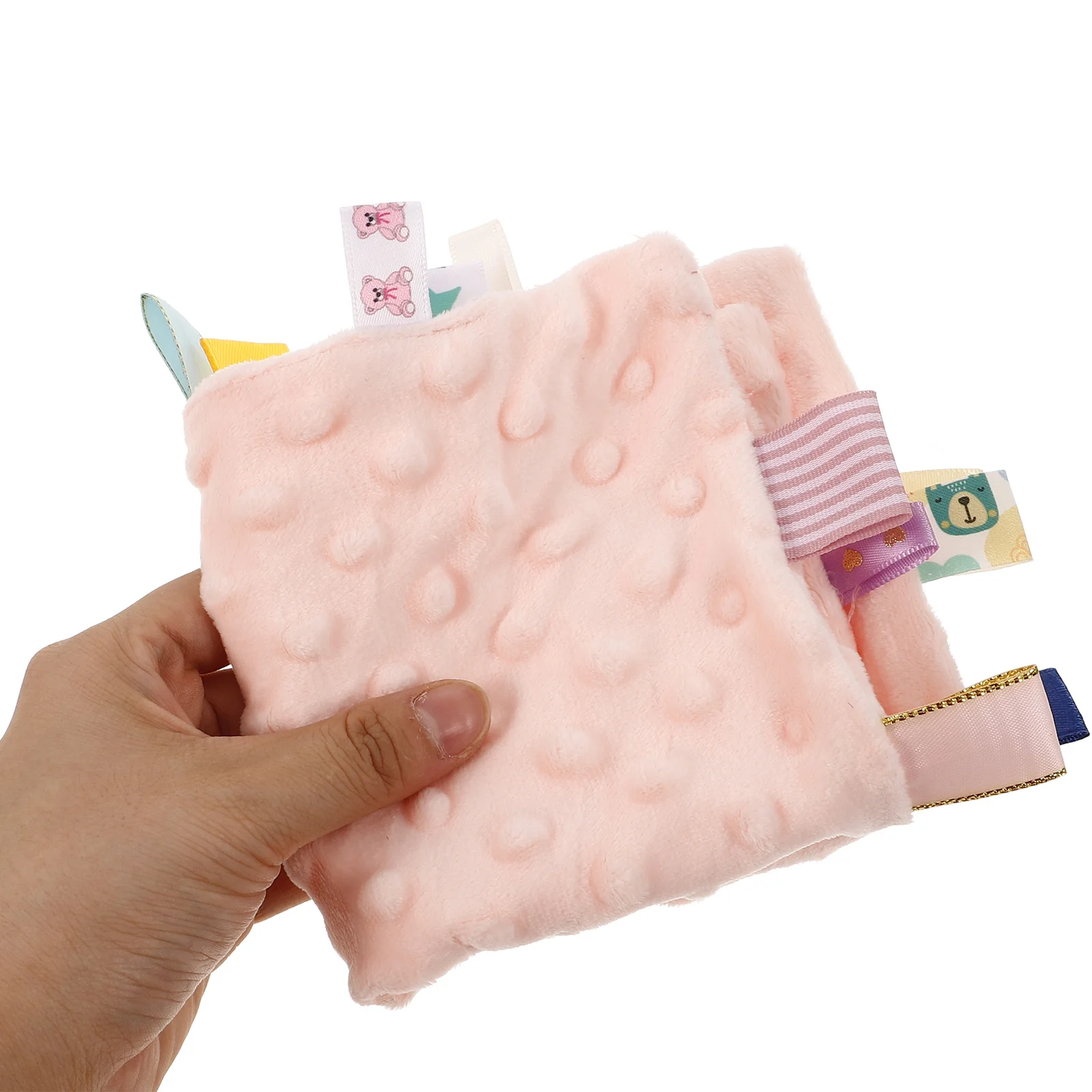 بطانيات أمان للأطفال للفتيات بطانية ناعمة مع علامات ملونة لحديثي الولادة، منشفة مهدئة، بطانية حسية للأطفال #2